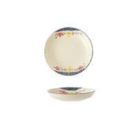 Assiettes Assiette creuse rétro en céramique, assiette à salade, assiette à dessert, plat à pâtes, assiettes à poisson, assiettes de service, vaisselle de restaurant Vaisselle De Dîner(B 7.8inch)