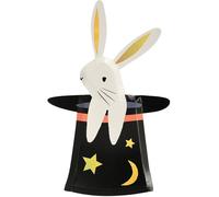 Assiettes avec chapeau de lapin Abracadabra