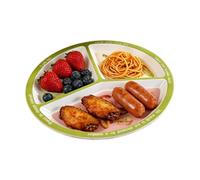 Assiettes avec Compartiments Plateau Incassable à 3 Compartiments Contrôle | Plateaux repas scolaires Fêtes Nouvel An Bureaux Salon Chambre Bureau En Semaine
