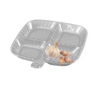 Assiettes avec séparateurs | Assiettes alimentaires à quatre grilles avec séparateurs | Plat à fruits carré pour la maison compartimentée Vaisselle passe au lave-vaisselle pour bébé, camping, maison
