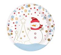 Assiettes Bonhomme De Neige 8 Pièces