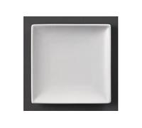 Olympia Whiteware Assiettes carrées 140 mm (lot de 12), porcelaine vitrifiée blanche, résistante aux chocs et aux éclats, empilable, résistante aux éclats, passe au micro-ondes, U153