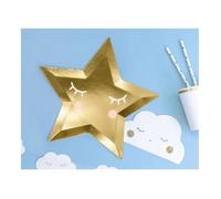 ASSIETTES CARTON LITTLE STAR OR 27CM X6