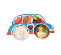 Assiettes Compartimentées Enfant Bol Léger en Acier Inoxydable Cartoon