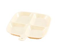 Assiettes Compartimentées | Plats Séparés En Quatre Grilles,Vaisselle De Table Sûre Pour Lave-Vaisselle Maison Plateau Carré Compartimenté Pour Fruits Déjeuner École Pique-Niques Extérieurs