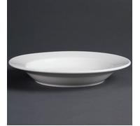 Assiettes creuses blanches 270 mm Olympia - Lot de 6