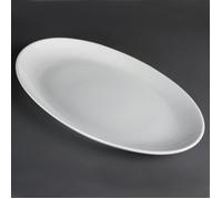 Assiettes Creuses Ovales en Porcelaine Blanche 500 x 290 mm 1