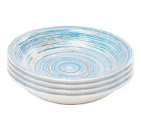 Assiettes creuses Swirl 21cm bleues set de 4 Kare Design