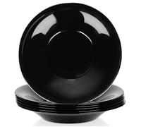 Assiettes Creuses Vilde - Set de 6 - 21,5 x 21,5 x 3,2 cm - Noir
