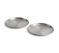 HAY Assiette Outdoor Market Acier inoxydable. Ø26 cm. lot de 2