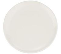 Assiettes de présentation rondes de 12 pièces plates et empilables 600g HENRY, plat à salade et dessert, plats végétariens en porcelaine blanc - Dimension: 25 x 25 x 2.5 cm