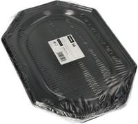 Assiettes de service Papstar PET 35 x 25 cm noir 10 pièces