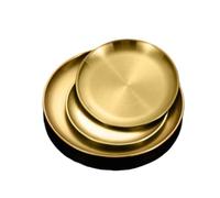 Assiettes de table épaisses en acier inoxydable (lot 3, 6 ou 12), idéales for le barbecue, résistantes et à bords renforcés, finition polie(12pcs,17cm-6.69inch)