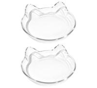 Assiettes De Verre 2 Pièces Assiette Transparente Sûre Thermorésistante | Bol En Verre Peu Profond Pour Fêtes Bureaux Salon Cuisine Chambre Dortoir Appartement Entrées