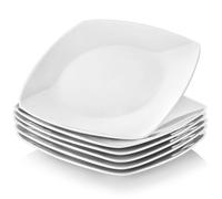 Assiettes Diner - MALACASA - JULIA - Lot de 6 - Porcelaine - Design Moderne - 9.5""