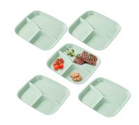 Assiettes divisées | Plaques de cuisson à 3 compartiments - Lot de 5 assiettes divisées - Accueil Cuisine Repas Cuisine Cuisine Cuisson Avoine Légumes Salade Gâteau Dessert Stockage Lunch Assiette