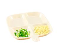 Assiettes divisées pour, avec quatre grilles de contrôle des portions, assiette carrée à fruits avec compartiments pour la maison, passe au lave-vaisselle, camping et école