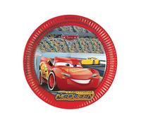 Generique - 8 Assiettes en Carton Cars 3 23 cm