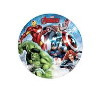 Procos Assiettes en carton biodégradables Avengers LAVE93871 Multicolore 8 pièces 23 cm