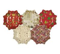 Assiettes en carton - PAP STAR - Ø 28 cm - Motif Étoile - Multicolore - Décorations de Noël