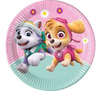 assiettes en carton Paw Patrol Skye & Everest 23cm 8pcs. (sans plastique) | 93442