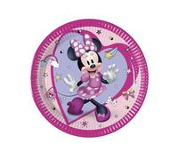 Procos Assiettes en carton Minnie Junior – Lot de 8 Ø 20 cm – Violet