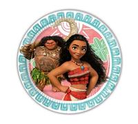 Assiettes en carton - Vaïana - 23 cm - Multicolore - Lot de 8 - Sous licence officielle