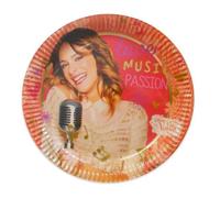 Assiettes en carton - VIOLETTA - Modèle Violetta Disney - 8 pièces - 23 cm - Rose