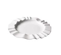 Assiettes en Céramique Assiette À Dîner En Céramique Blanche Pure, Bord De Feuille Ondulée, Plate Gâteau, Dessert For Pâtes Assiettes de Cuisine