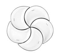 Assiettes En Céramique,Assiettes En Céramique,Assiette de service en céramique en forme de lune - Dessert, ensemble d'assiettes à salade de 5 pour steak, pâtes, ensembles de vaisselle, plats de servic