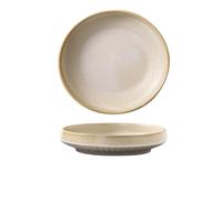 Assiettes en grès Mat Jaune Avoine, Assiettes Plates en céramique Multi-usages pour Brunch, salades, pâtes et Plateaux à apéritifs (25 cm)