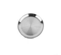 Assiettes épaisses en acier inoxydable en cinq tailles pour pique-nique, barbecue, dîners et présentation de fruits frais (14 cm x 4)