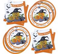 Assiettes et serviettes jetables d'Halloween (lot de 20)
