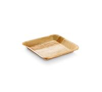 Assiettes jetables en palmier - Lot de 25 - 24 x 24 cm