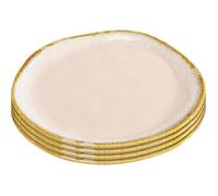 Assiettes - KARE - Nala - Set de 4 - Grès rose - Style vintage