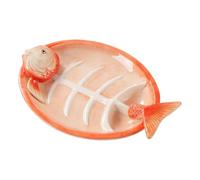 Assiettes mignonnes en céramique en forme de poisson avec compartiment à sauce