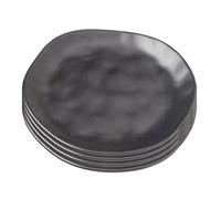 Assiettes Organic noires 20cm set de 4 Kare Design - Assiettes - Noir - Uni - Céramique - 4 pièces