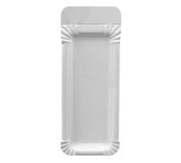 Assiettes - PAP STAR - Rectangulaire - 8 cm x 21 cm - Carton - Blanc