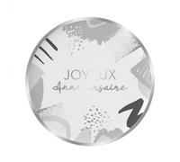 Assiettes plates 6pcs party argent