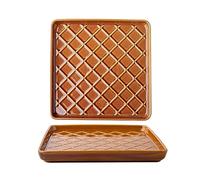 Assiettes plates réutilisables - Assiette de dîner carrée rétro à carreaux, assiette de petit-déjeuner pour restaurant, cuisine maison, assiette à dessert, assiette à salade, assiette en céramique
