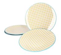 Assiettes plates - Ritzenhoff & Breker - Makina - Jaune - Porcelaine - Set de 4 pièces