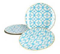 Assiettes plates - Ritzenhoff & Breker - Makina - Vintage bleu et blanc - Lot de 4 - Ø 27 cm