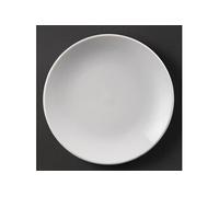 Olympia Assiettes coupe rondes 150 mm porcelaine blanche – empilables, lave-vaisselle – Paquet de 12