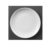 Assiettes Plates Rondes en Porcelaine Blanche 280 mm x 6