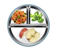 Assiettes pour bébé - Assiette de séparation alimentaire antiadhésive avec bords arrondis et finition polie | Solution de repas réutilisable pour un usage quotidien, des portions saines et des