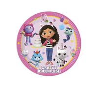 Assiettes - PROCOS - Gabby et la maison magique - Lot de 8 - 23 cm - Rose