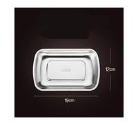 Assiettes rondes en acier inoxydable, assiettes di Assiette plate en acier inoxydable 304, plusieurs tailles(19x12cm)