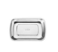 Assiettes rondes en acier inoxydable, assiettes di Assiette plate en acier inoxydable 304, plusieurs tailles(24.5x15.5cm)