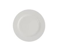 Assiettes Rondes en Céramique Blanche 200 mm à Bord Large Lumina - x 6 - - Céramique
