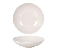 Assiettes rondes KANE, set de 12 assiettes creuses, plat à soupe, pâtes en porcelaine blanc - diamètre 21 x hauteur 4,5 cm - VISIODIRECT - Blanc G